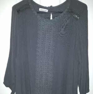 Maurices 3/4 sleeve grey top